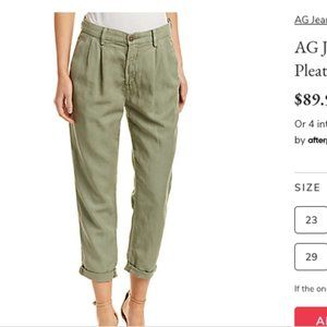 AG "The Evan" linen pants, size 30
